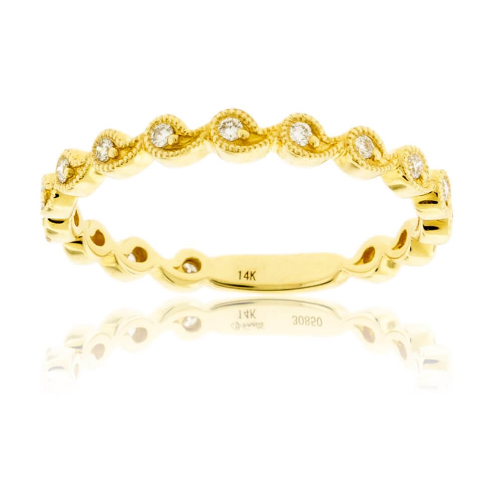 Stackable Milgrain Style Diamond Band - Park City Jewelers