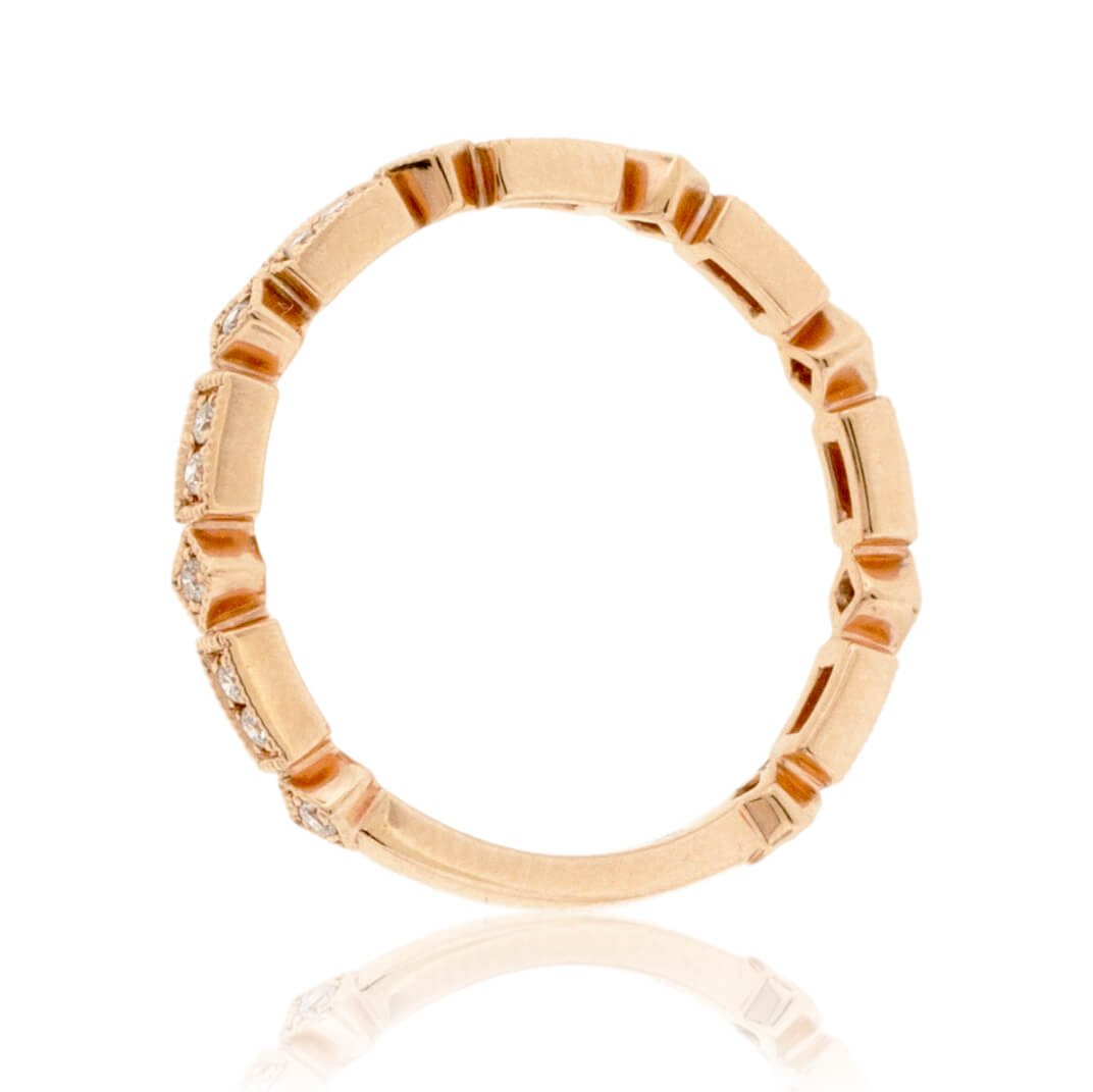 Stackable Milgrain Style Diamond Band - Park City Jewelers
