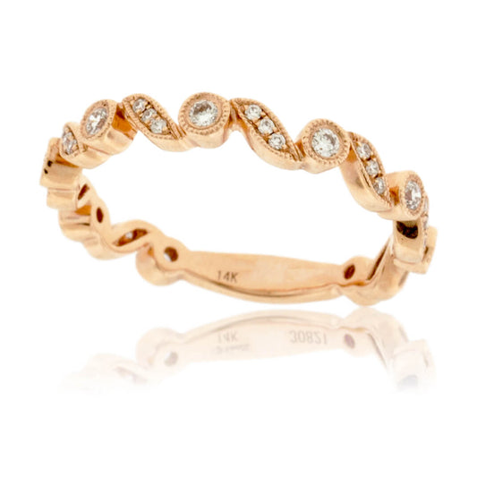 Stackable Milgrain Style Diamond Band - Park City Jewelers