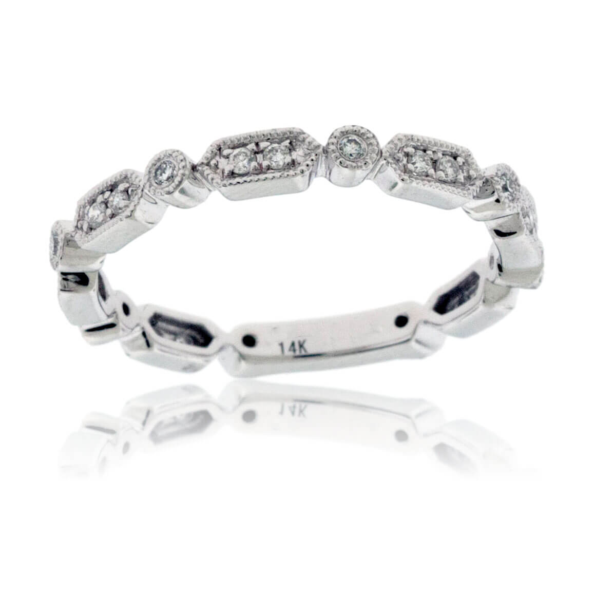 Stackable Milgrain Style Diamond Band - Park City Jewelers