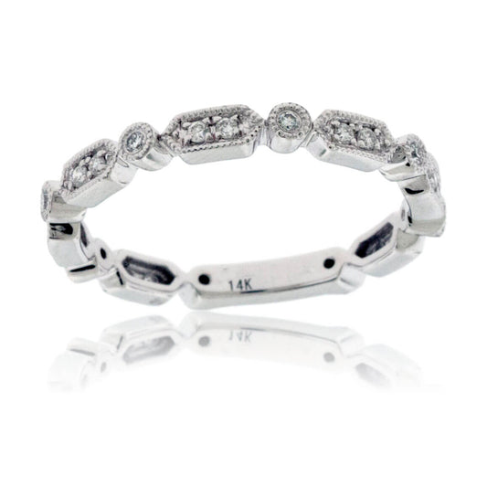 Stackable Milgrain Style Diamond Band - Park City Jewelers