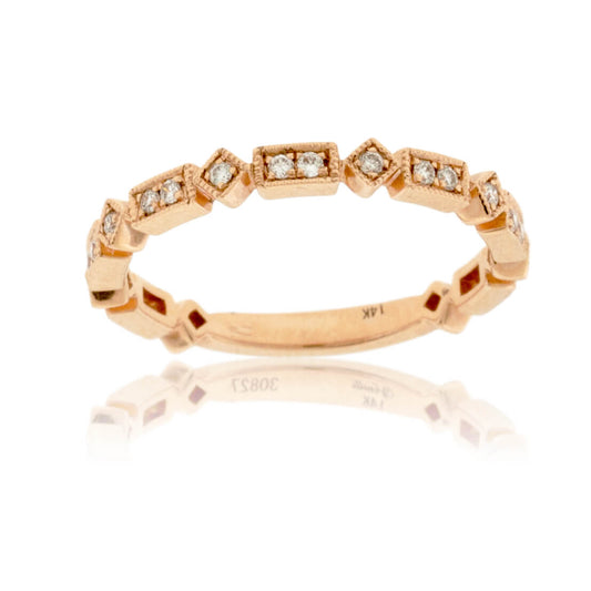 Stackable Milgrain Style Diamond Band - Park City Jewelers