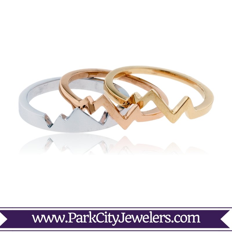 Stackable Mountain Band Ring 2 - Park City Jewelers