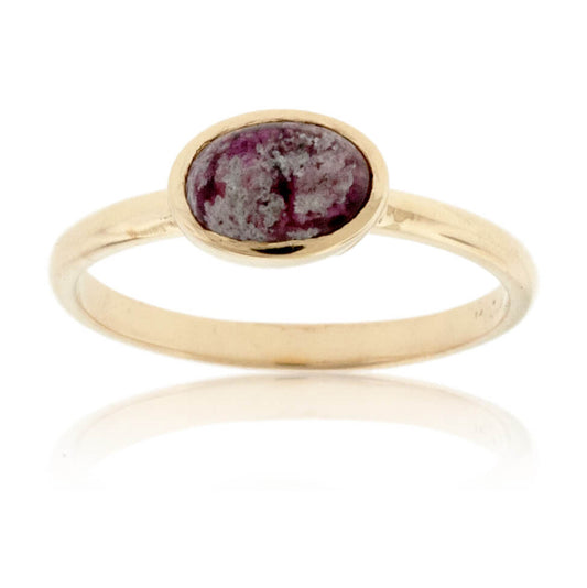 Stackable Style Oval Red Emerald Cabochon Ring - Park City Jewelers