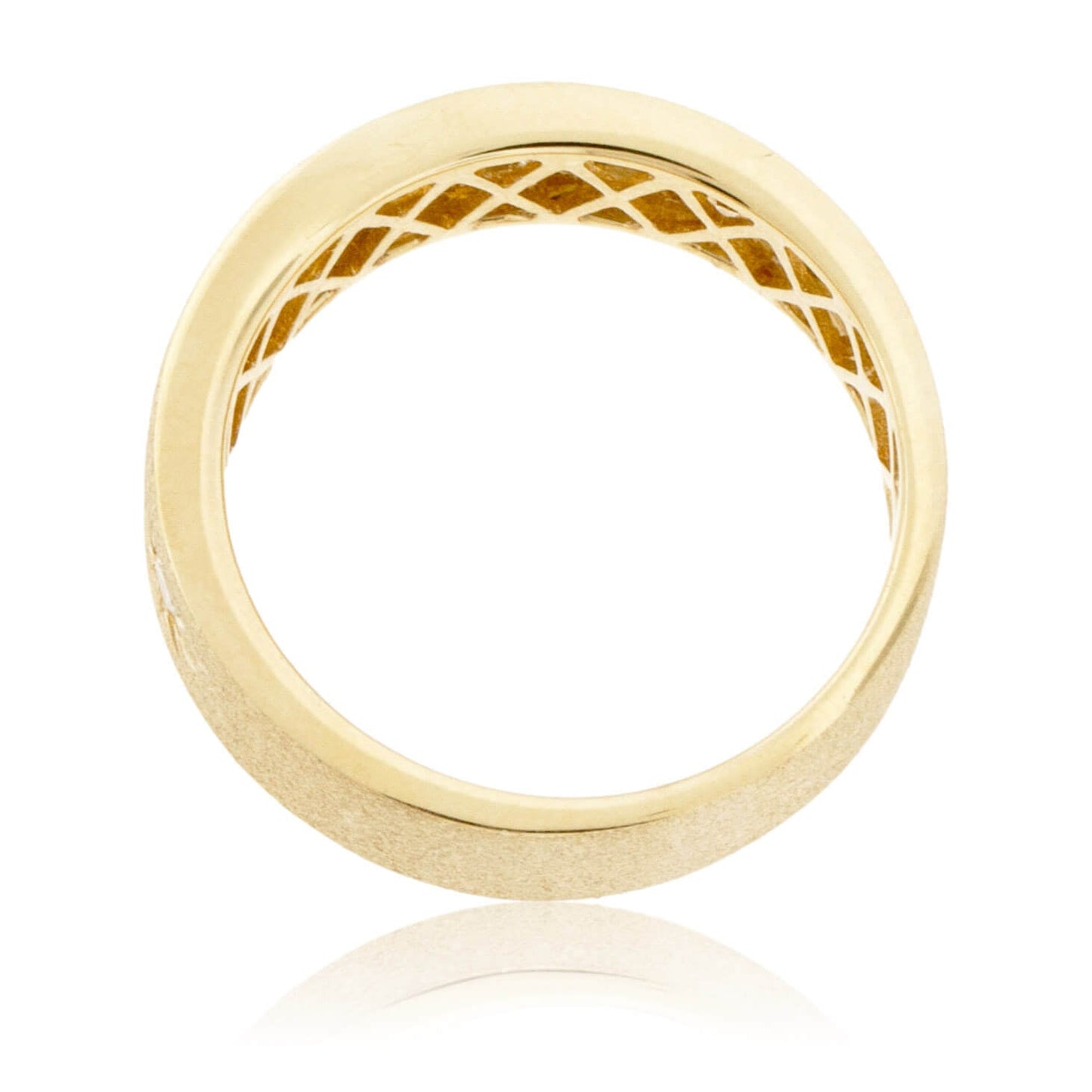 Star Set Diamond Stone Finish Band - Park City Jewelers