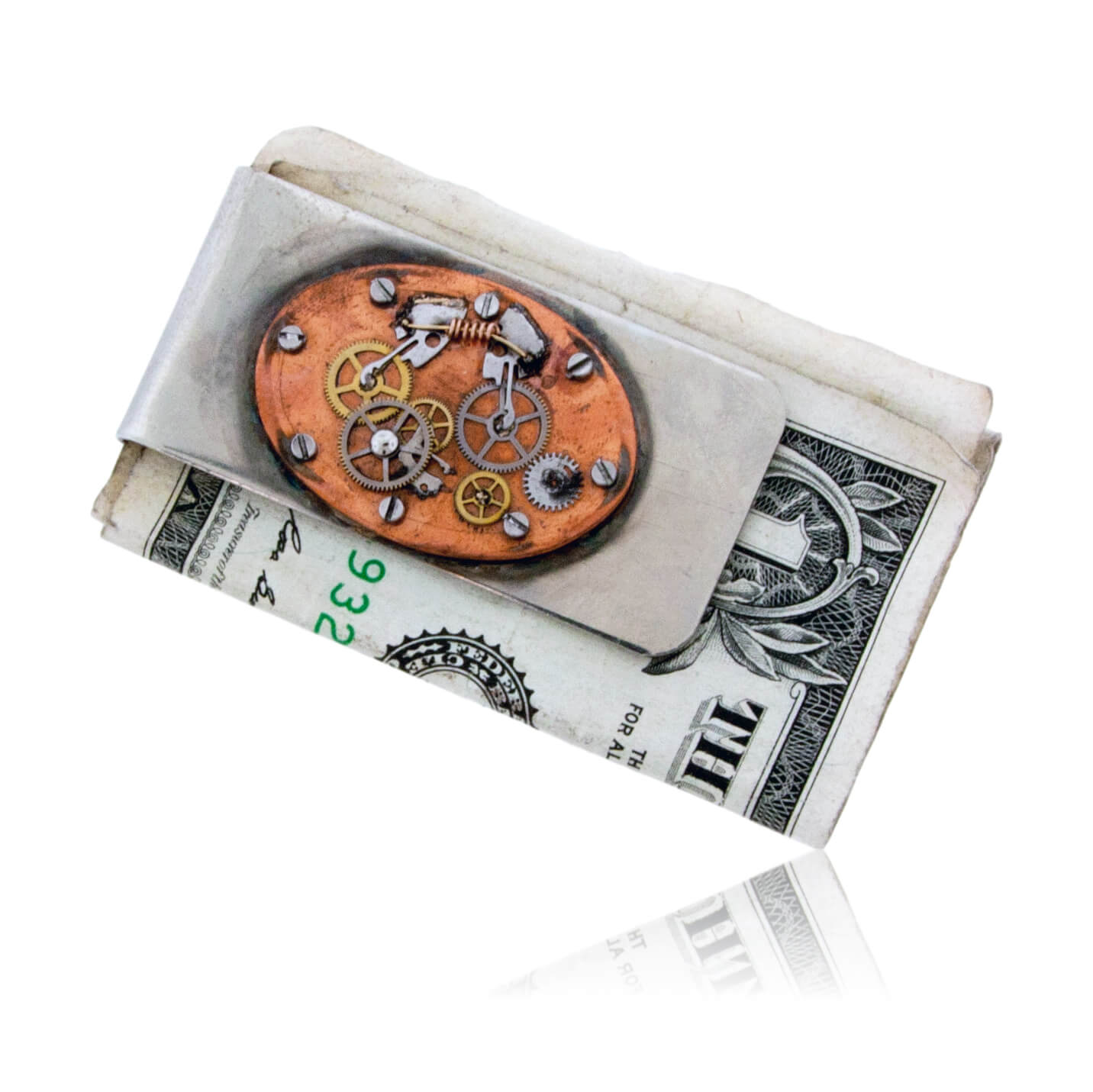 Steam Punk Silver, Copper Money Clip - Park City Jewelers