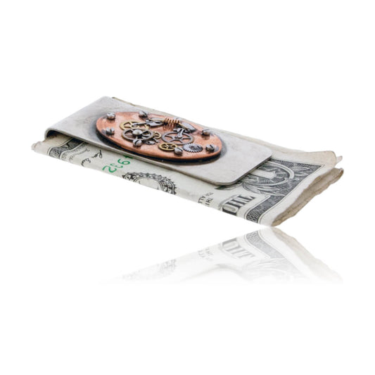 Steam Punk Silver, Copper Money Clip - Park City Jewelers