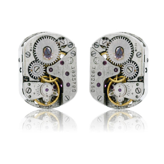 Sterling Silver Backed Watch-Movement Steampunk Style Earrings - Park City Jewelers