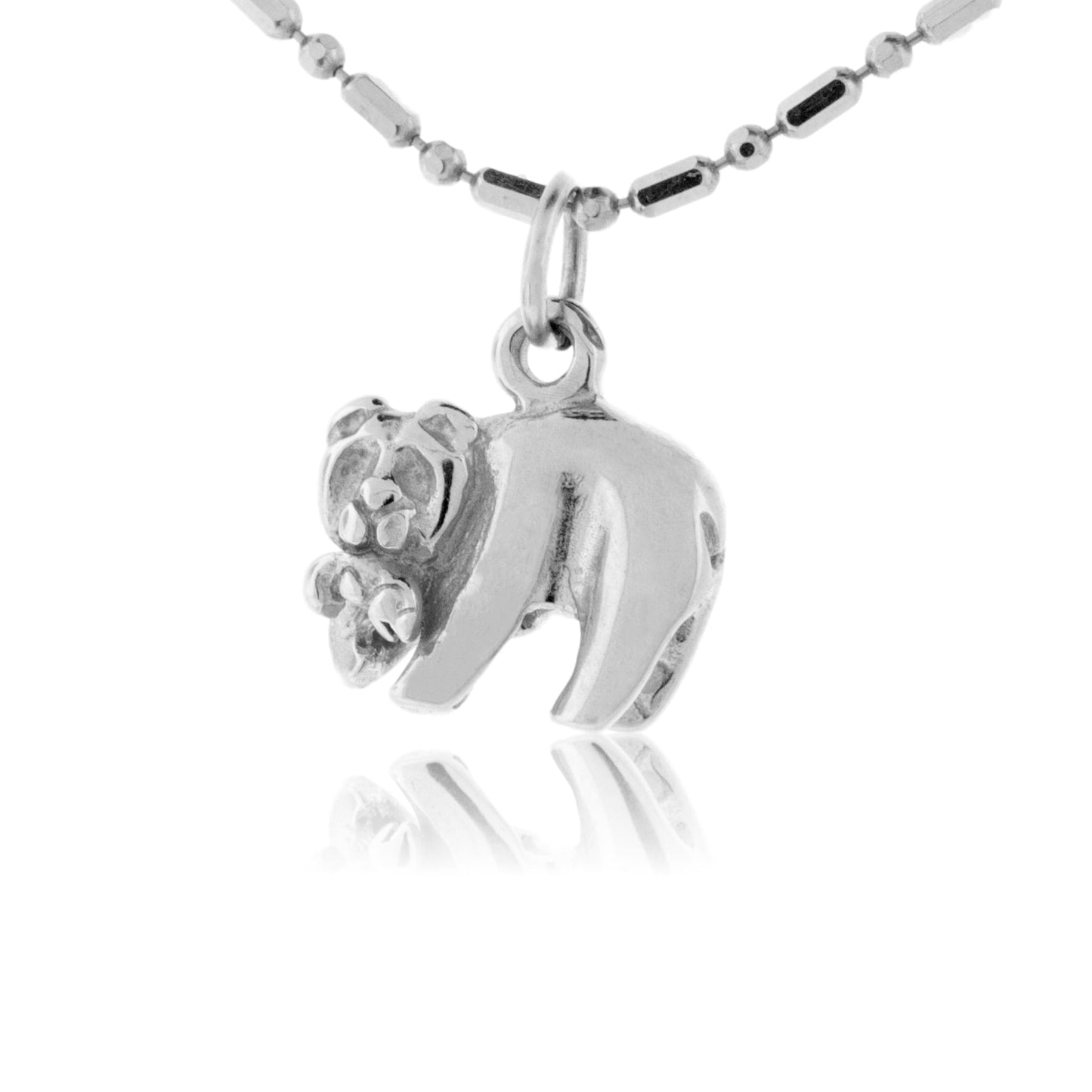 Sterling Silver Bear with Fish Charm - Park City Jewelers