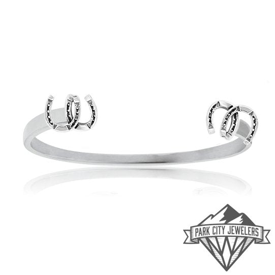 Sterling Silver Double Horse Shoe Bracelet - Park City Jewelers