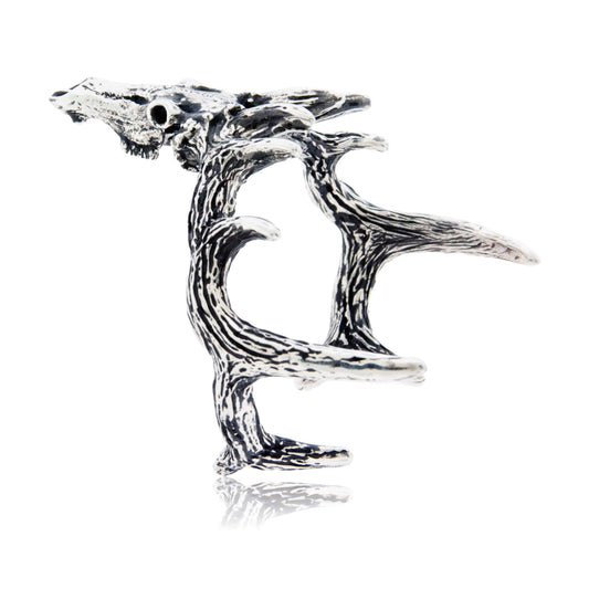 Sterling Silver European Mount Elk Skull Bracelet - Park City Jewelers
