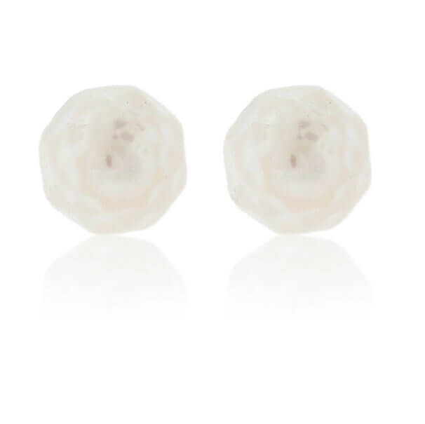 Sterling Silver Faceted Pearl Stud Earrings - Park City Jewelers