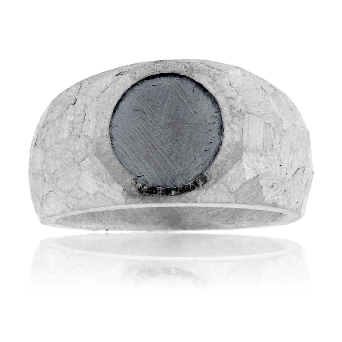 Sterling Silver Stone Finished Meteorite Ring – Park City Jewelers