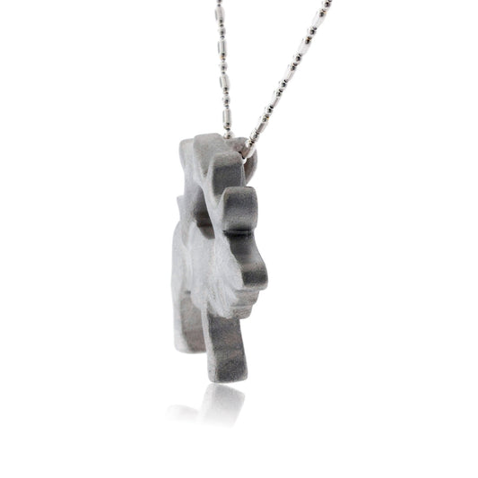 Stylized Full Body Elk Bugling Sterling Silver Pendant - Park City Jewelers