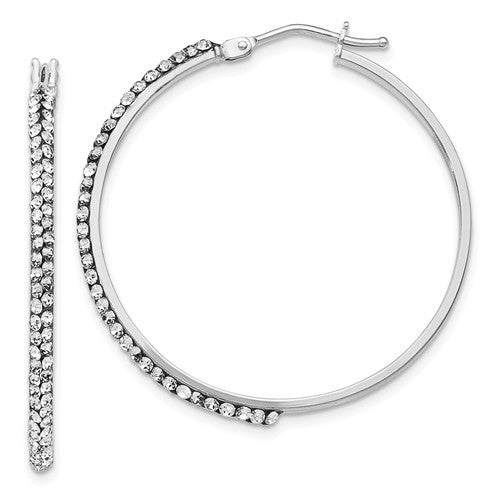 Swarovski Hinged Hoop Earrings - Park City Jewelers