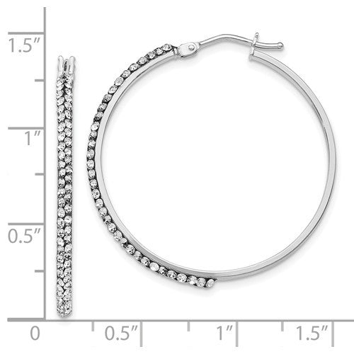 Swarovski Hinged Hoop Earrings - Park City Jewelers
