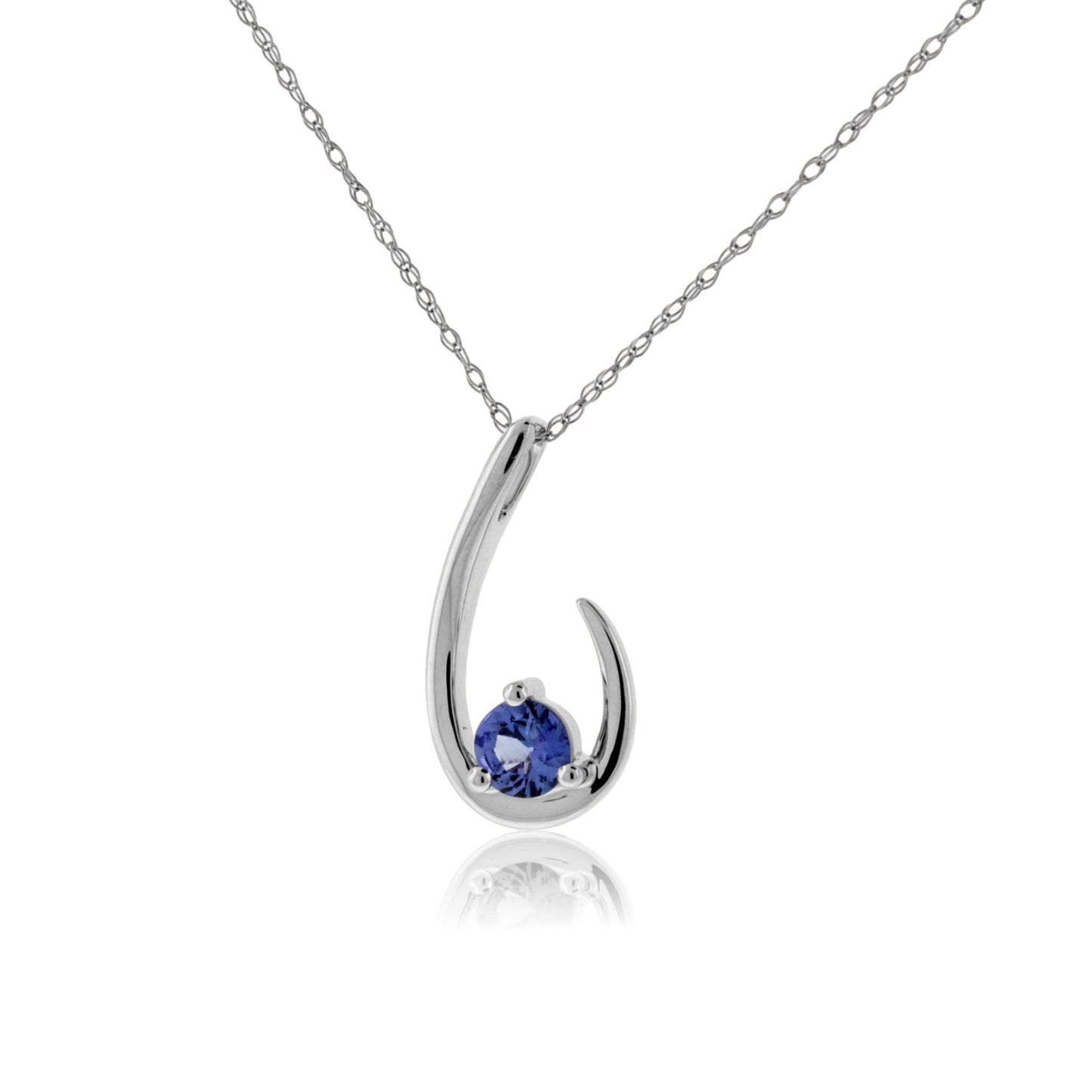 Swoop Tanzanite Solitaire Pendant - Park City Jewelers