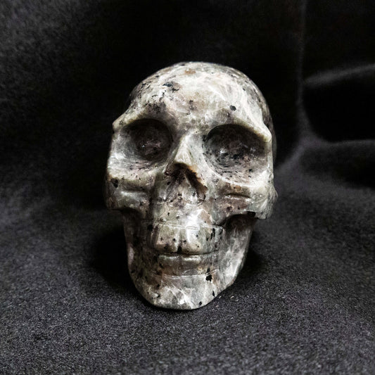 Syenite with Sodalite Carved Skull Highly Fluorescent - Park City Jewelers