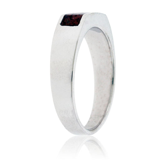 Thin Dinosaur Bone Inlay Ring - Park City Jewelers