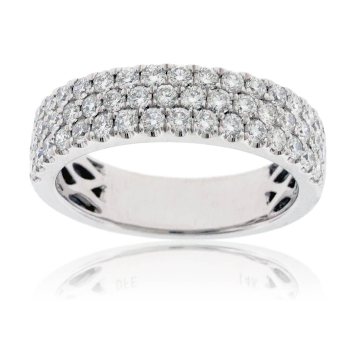 Three Row Pave 1.10ctw Diamond Band - Park City Jewelers