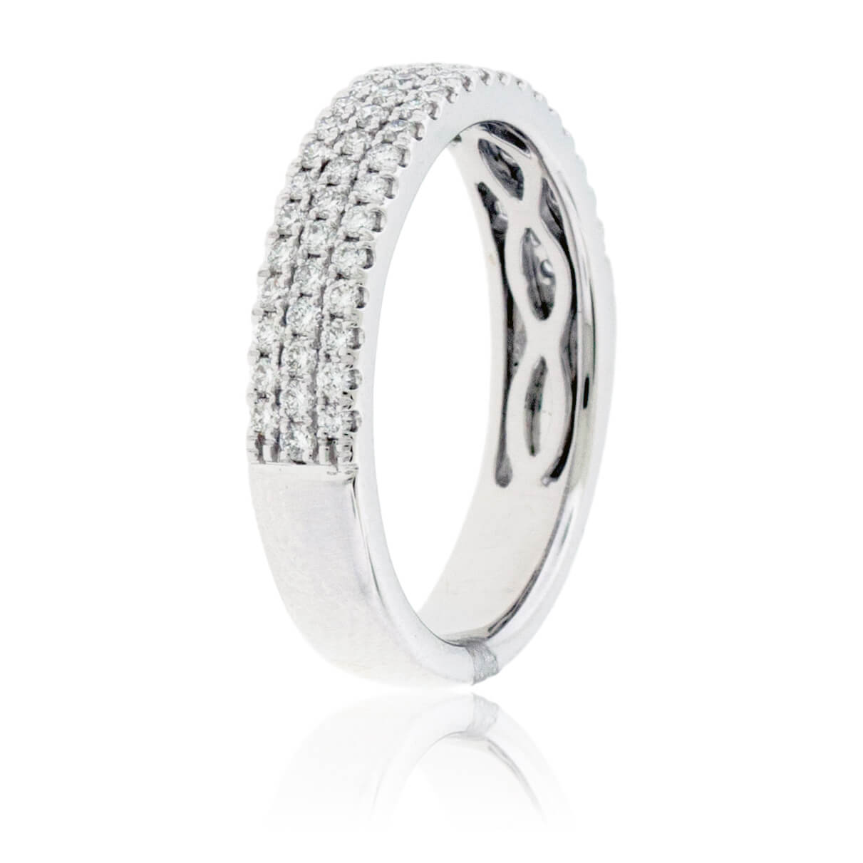 Three Row Pave .53ctw Diamond Band - Park City Jewelers