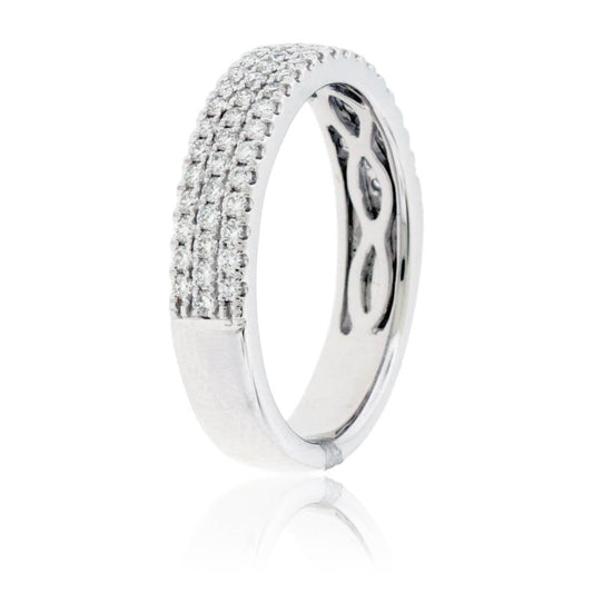 Three Row Pave .53ctw Diamond Band - Park City Jewelers