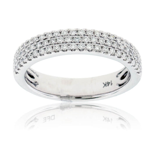 Three Row Pave .53ctw Diamond Band - Park City Jewelers