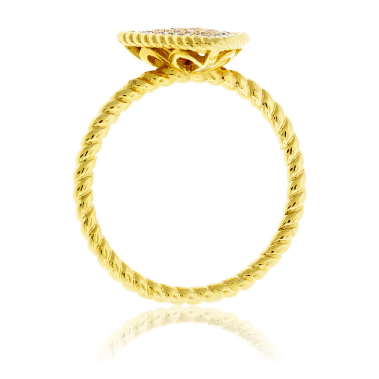 Triangle Pink Diamond & Diamond Ring - Park City Jewelers