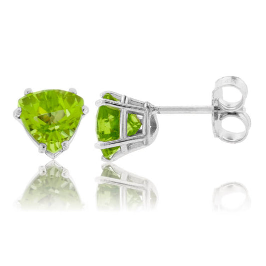 Trillian - Cut Peridot Stud Earrings - Park City Jewelers