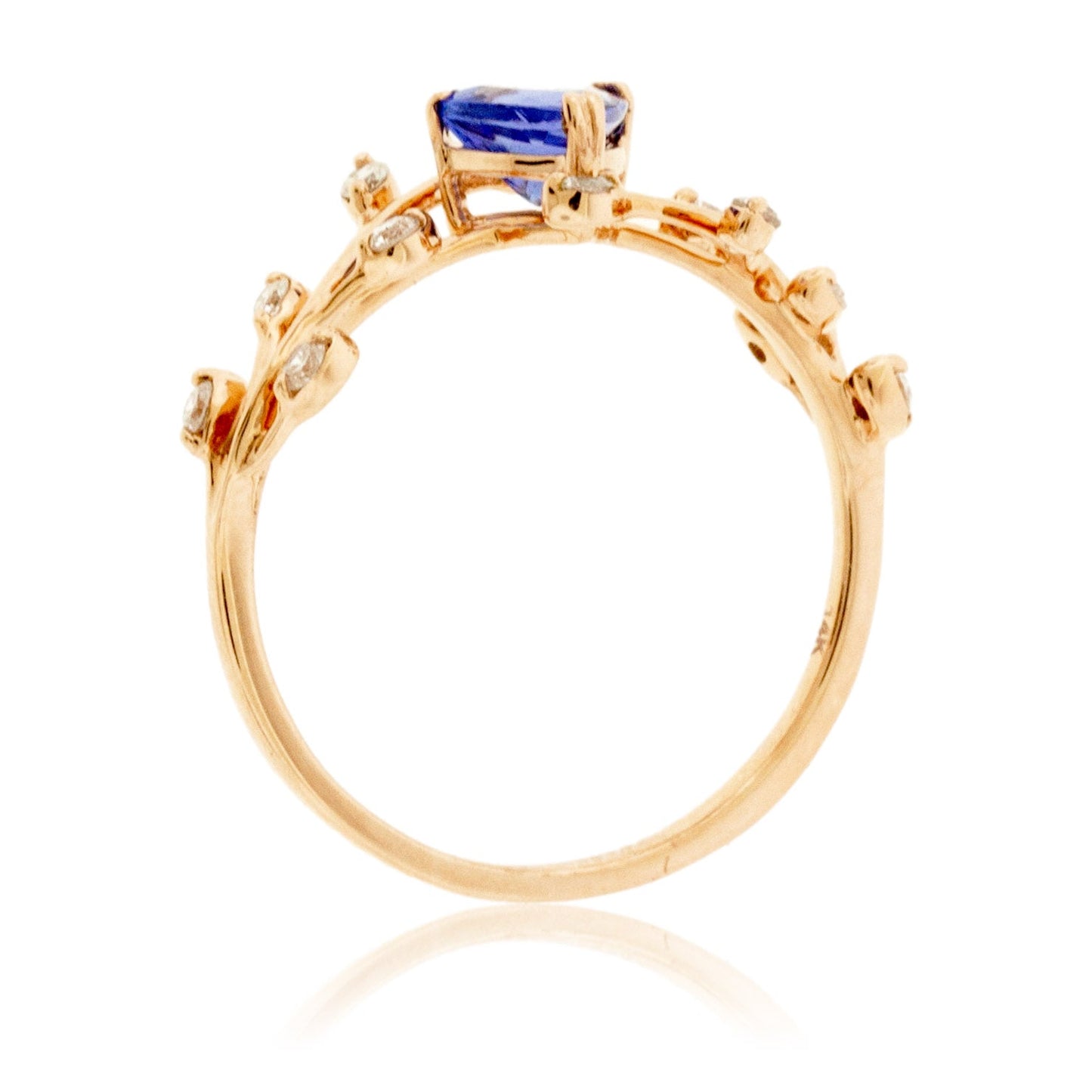 Trillian Cut Tanzanite and Diamond Organic Style Ring - Park City Jewelers