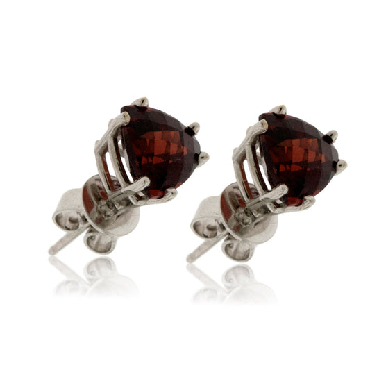 Trillion Garnet Stud Earrings - Park City Jewelers