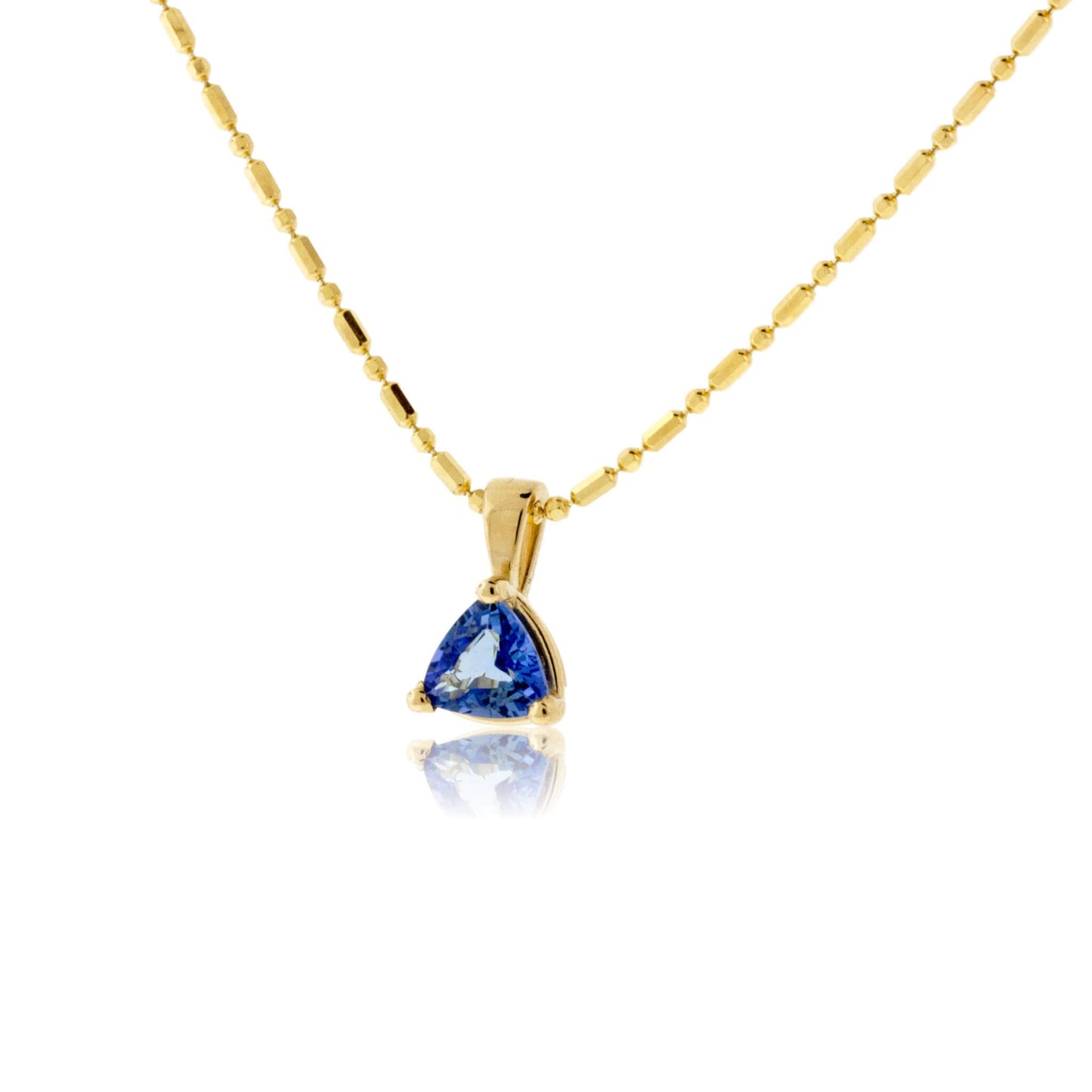 Trillion Solitaire Tanzanite Pendant - Park City Jewelers