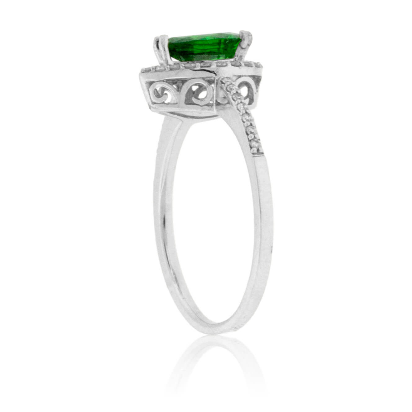 Tsavorite Garnet and Diamond Ring - Park City Jewelers