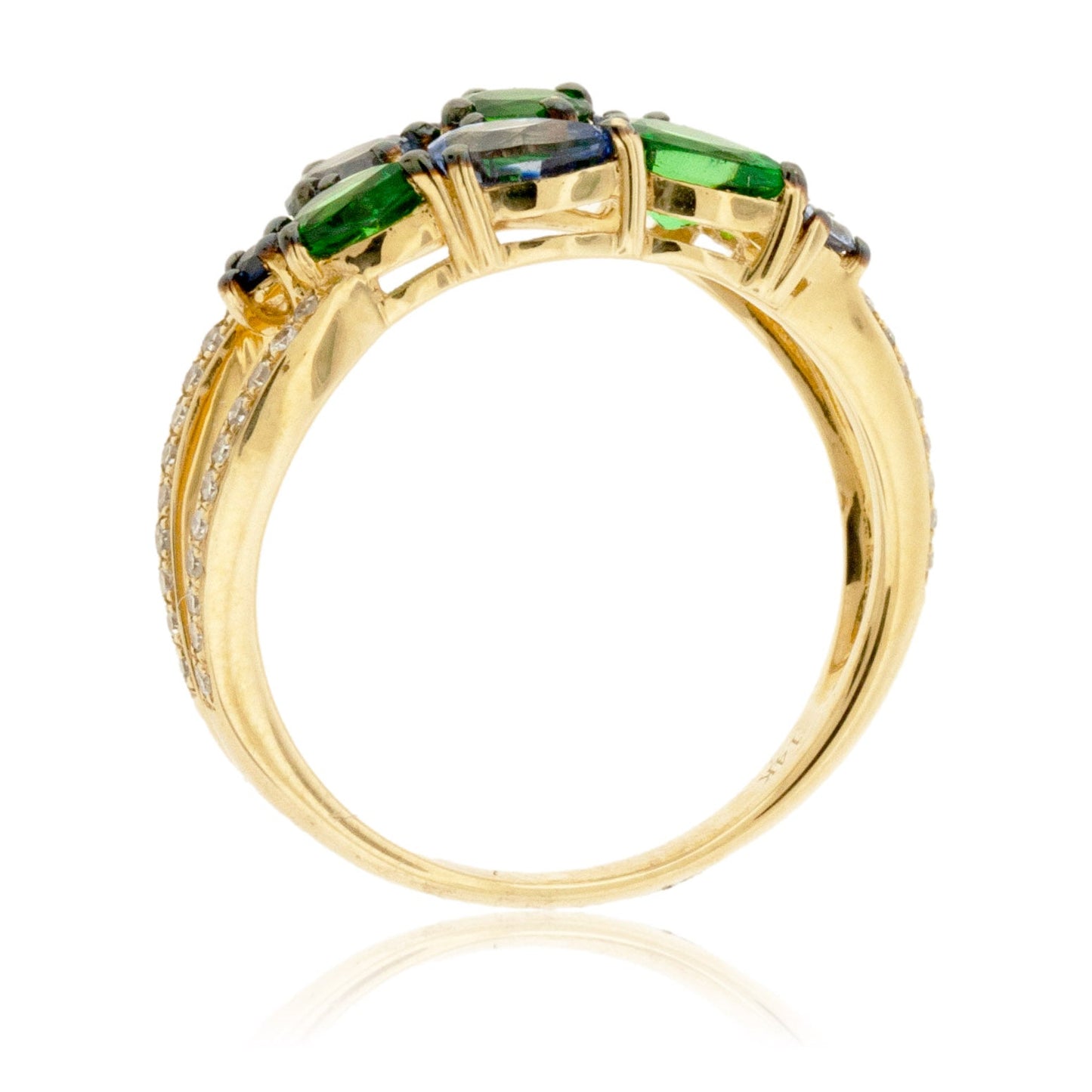 Tsavorite, Sapphire, And Diamond Fashion Ring - Park City Jewelers