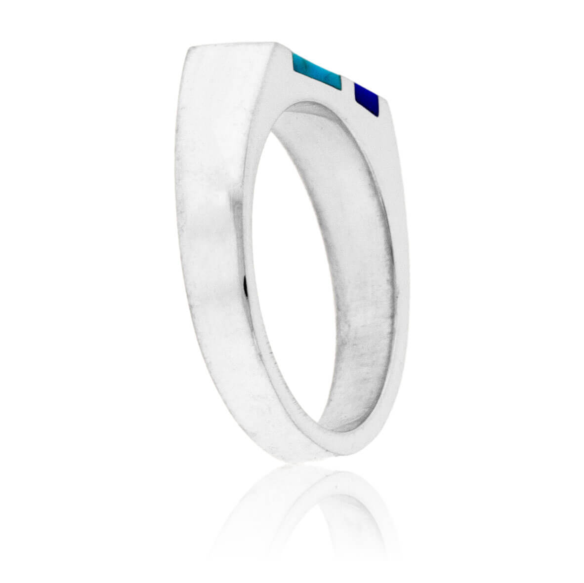 Turquoise & Lapis Double Inlay Ring - Park City Jewelers