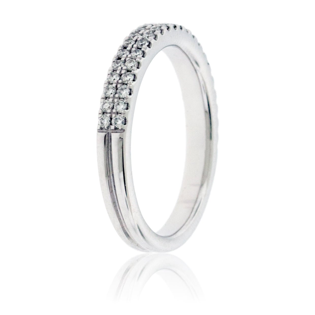 Two Row Pave Diamond Band - Park City Jewelers
