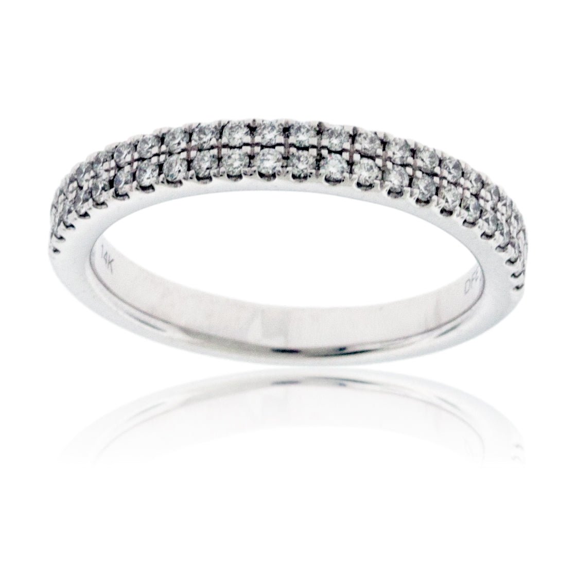 Two Row Pave Diamond Band - Park City Jewelers