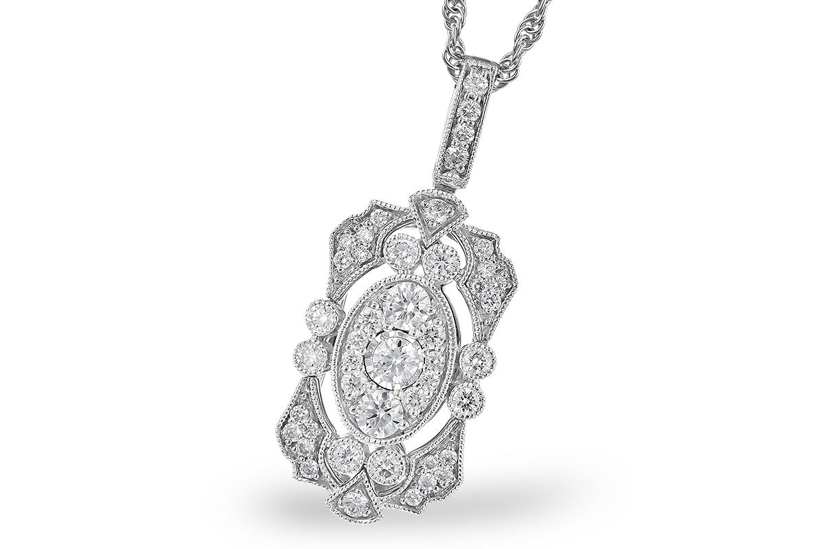 Two Toned Art Deco Style Pendant - Park City Jewelers