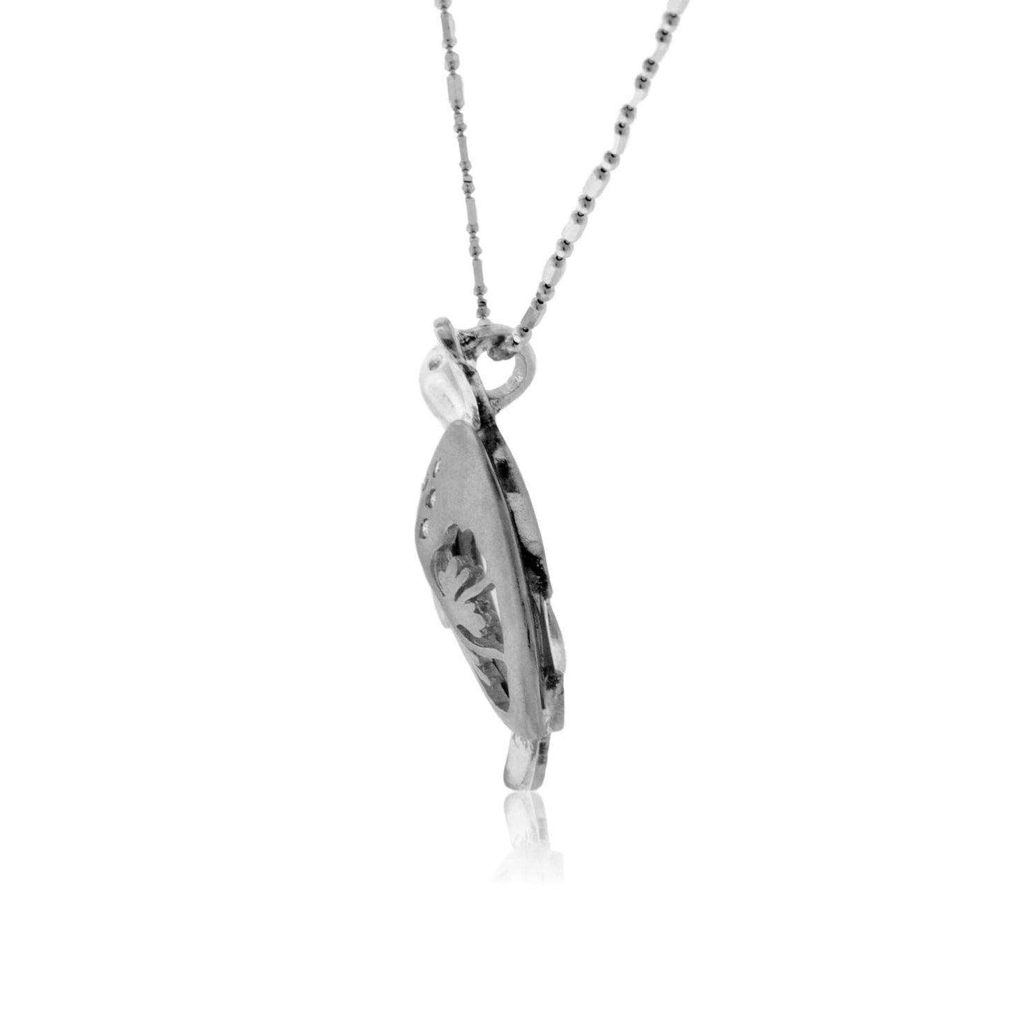 Two Toned Turtle with Hibiscus Flower Pendant - Park City Jewelers