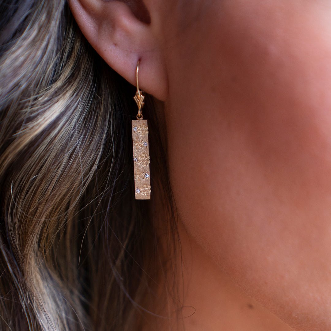 Vertical Diamond Flurry Snowflake Earrings - Park City Jewelers