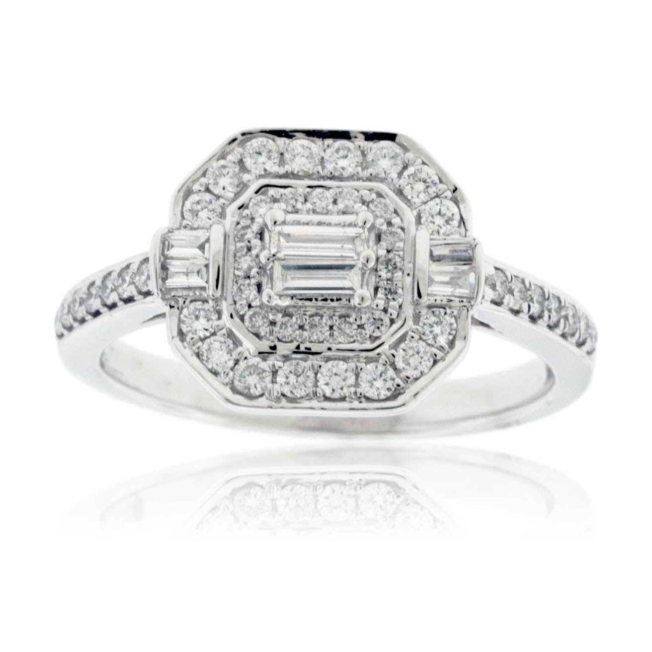Vintage Style Diamond Cluster Engagement Ring - Park City Jewelers