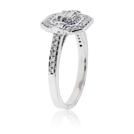 Vintage Style Diamond Cluster Engagement Ring - Park City Jewelers