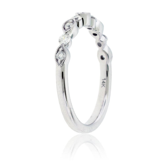 White Gold .25 Carat Diamond Scalloped Style Ring - Park City Jewelers
