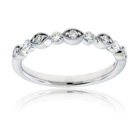 White Gold .25 Carat Diamond Scalloped Style Ring - Park City Jewelers