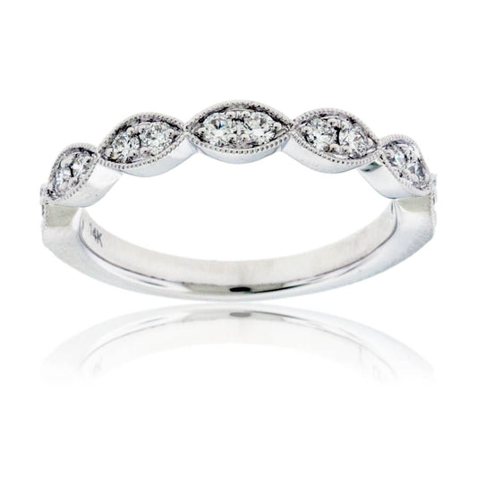 White Gold .34 Carat Diamond Scalloped Style Ring - Park City Jewelers