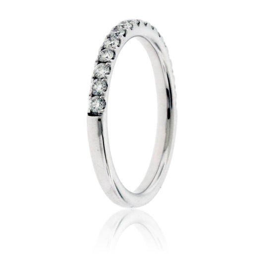 White Gold .43ctw Micropave Diamond Band - Park City Jewelers