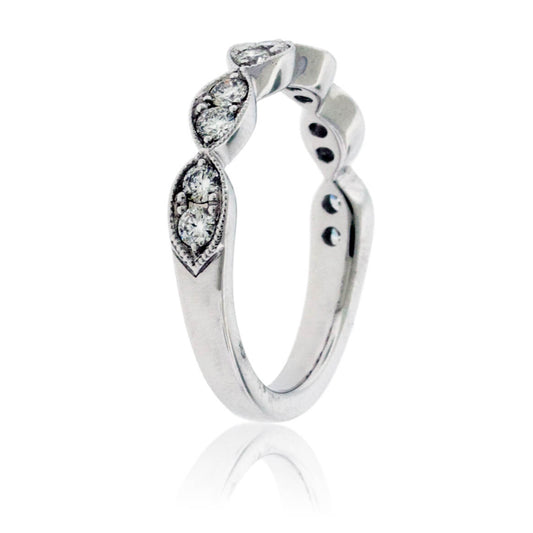 White Gold .50 Carat Diamond Scalloped Style Ring - Park City Jewelers