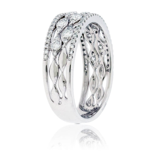 White Gold Diamond Fashion Ring - Park City Jewelers