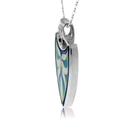 White Gold Enamel Revelations Pendant - Park City Jewelers