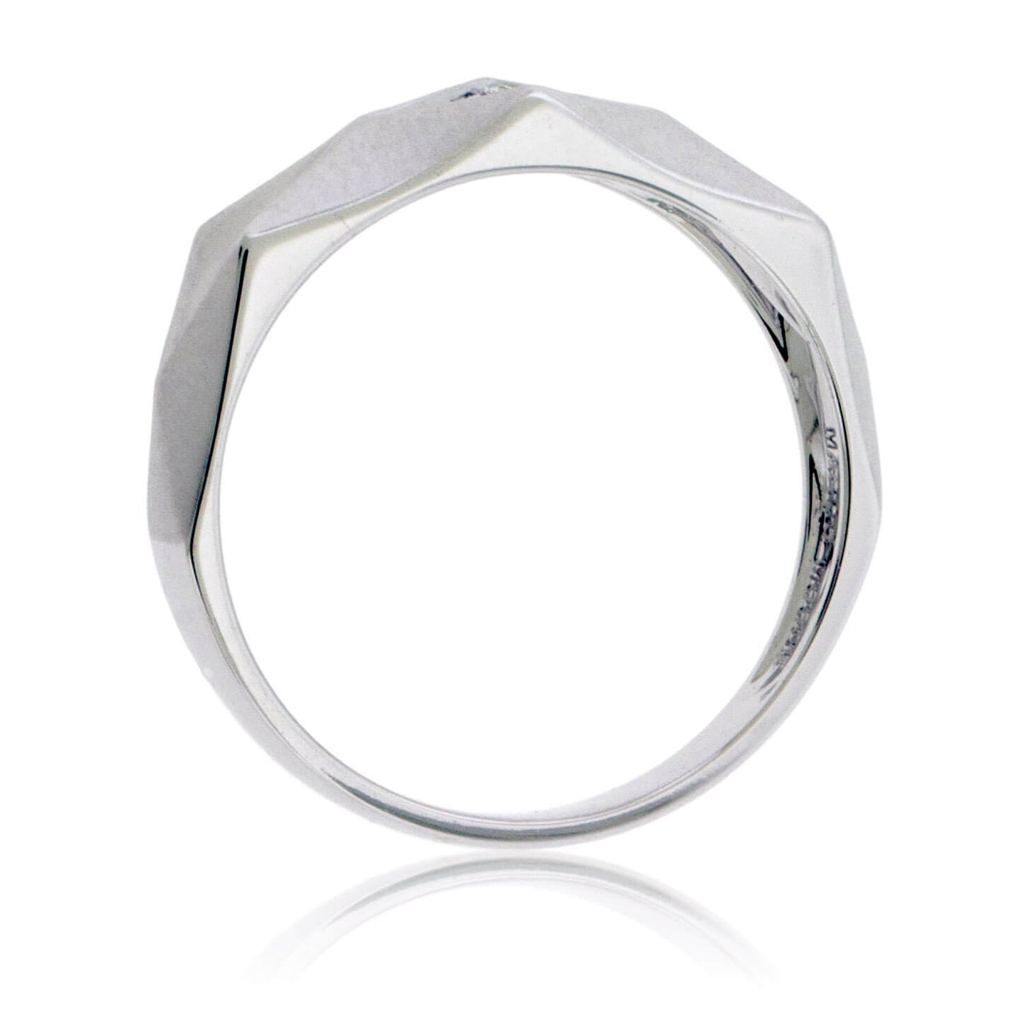 White Gold Geometric Style Diamond Band - Park City Jewelers